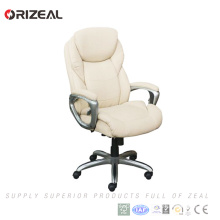 Retro Style comfortable Adjustable Leather Executive Office Chair With Five Wheel